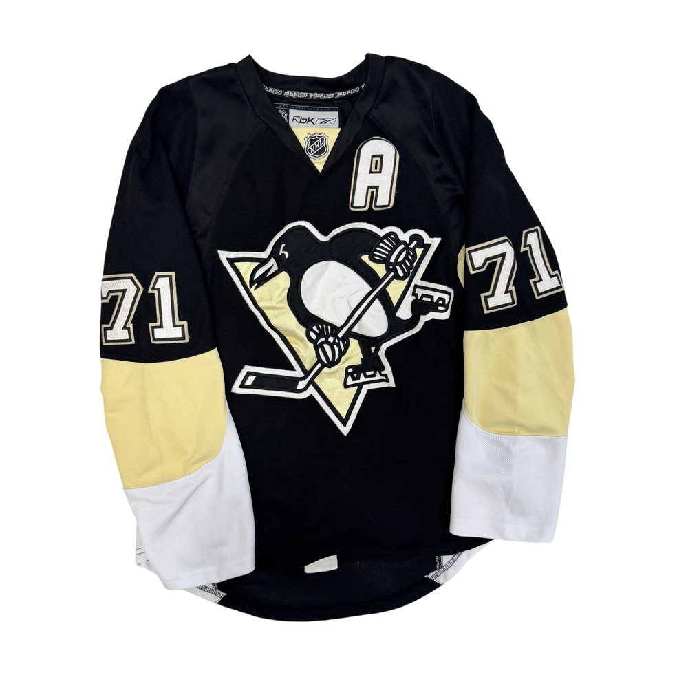 Reebok CCM Pittsburgh Penguins Malkin 71 Jersey Size 50 Made in Canada
